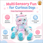 Hoomate Crinkle Stretch Octopus Dog Toy Adjustable Dog Toy Rope – Interactive Tug Toy for Indoor Dogs | Summer Must-Have & Limited Deals