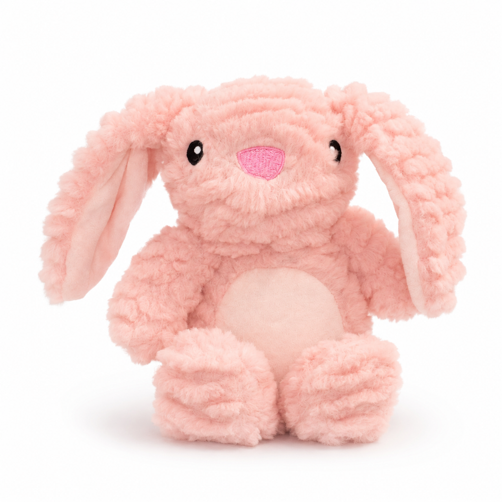 Hoomate Squeaky Fluffy Bunny Cat Toy (Blush Pink)