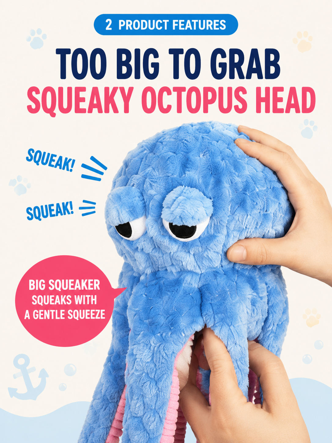 Hoomate Long-Leg Octopus Dog Toy