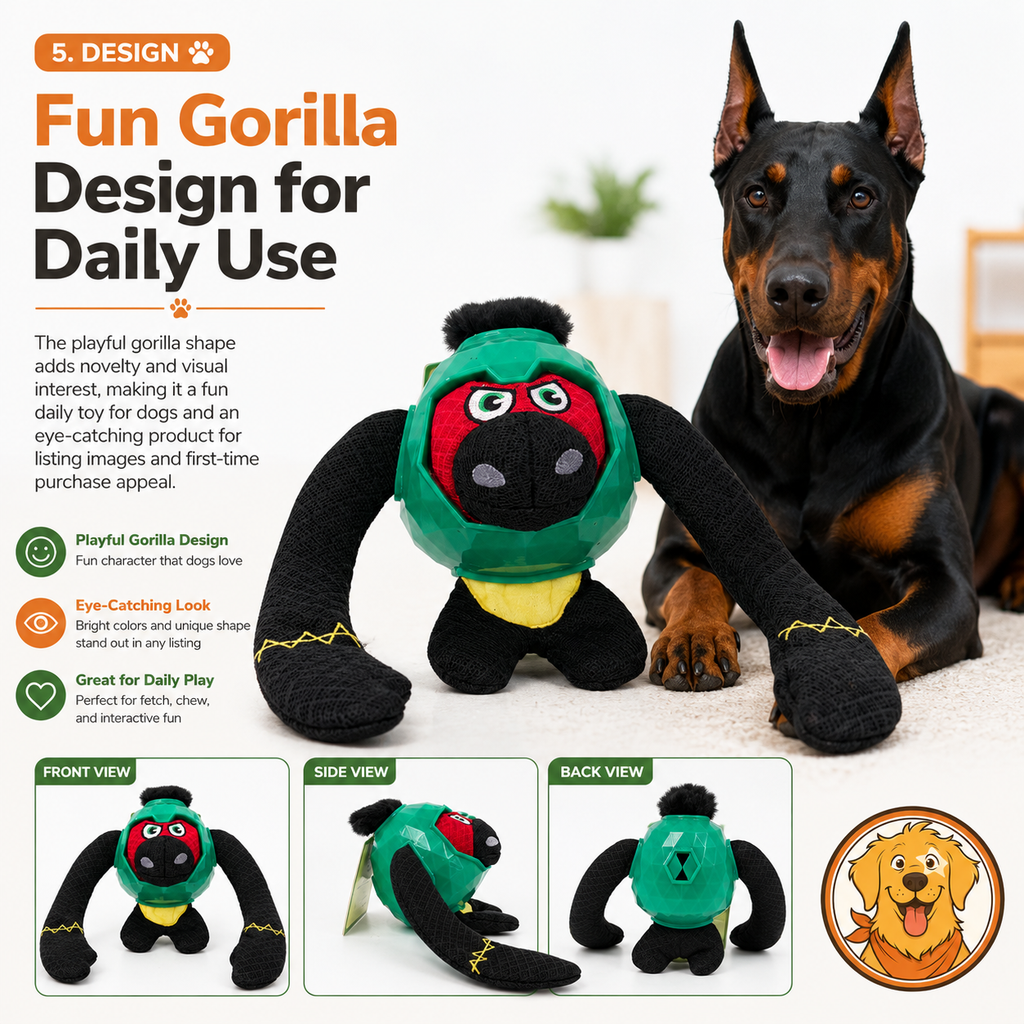 Hoomate Muscle Gorilla Treat Dispenser Toy