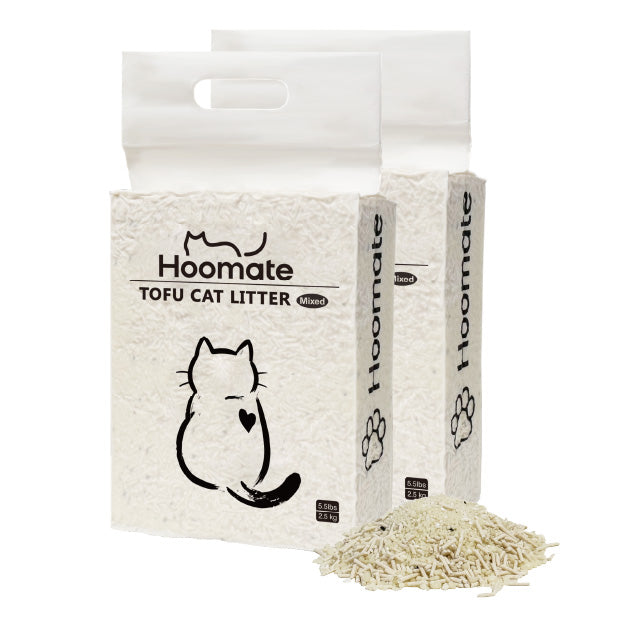 Hoomate Fast Clumping Low Dust Cat Litter for Multi-Cat Homes (5lb×2bag)