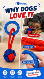 Hoomate Rainbow Knot Tug Rope